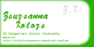 zsuzsanna kolozs business card